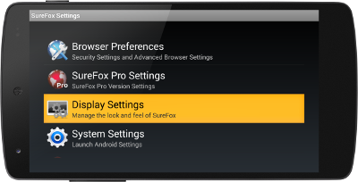 SureFox_Display-Settings