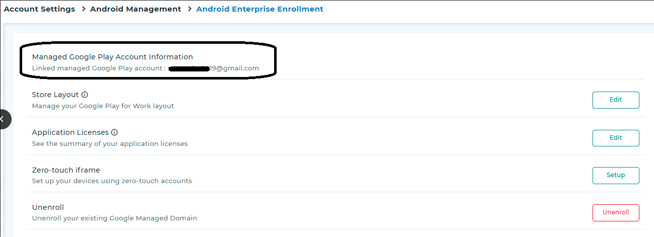How to find which Google Play account is linked with Android Enterprise ...