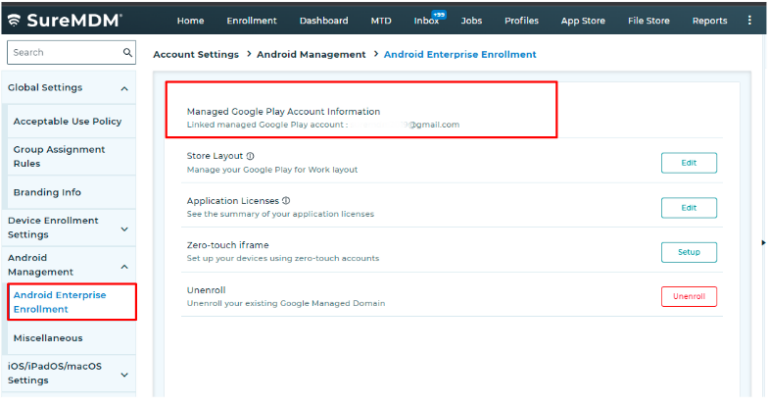 How to find which Google Play account is linked with Android Enterprise ...